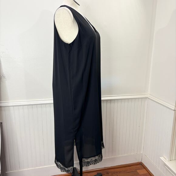 Who What Wear Plus Size XXL Shift Dress Sleeveless V Neck Lace Trim Whimsigoth - Picture 13 of 13